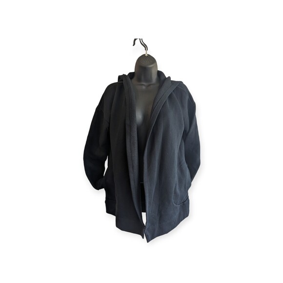 Women's Active Life Black Open Waterfall Front w/ Pockets Jacket Large Reg- $118